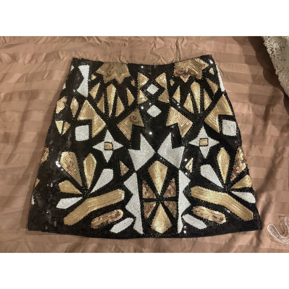 NEW Davi & Dani Multi-Color Sequin Mini Skirt- Size S/M